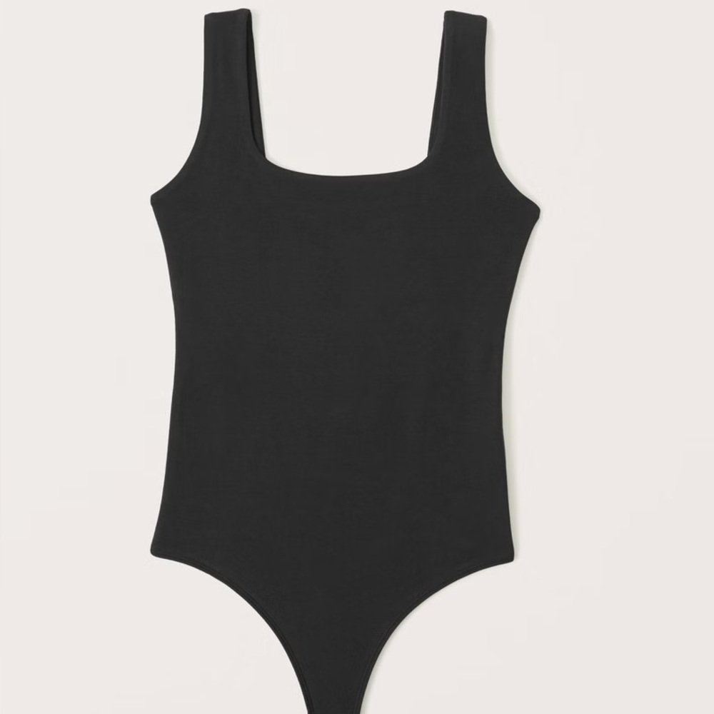 Cotton-Blend Seamless Fabric Tank Bodysuit